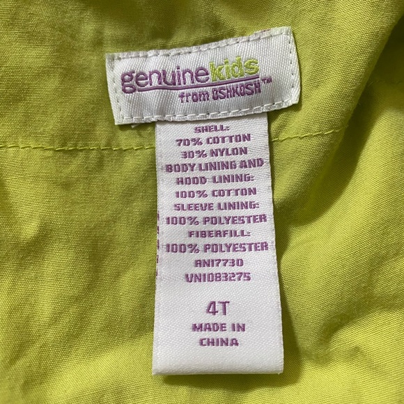 OshKosh Genuine Kids Floral Hooded jacket - Picture 3 of 5